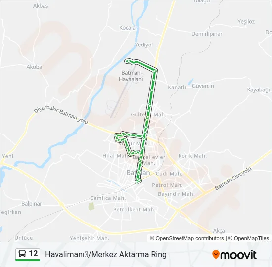 12 Bus Line Map