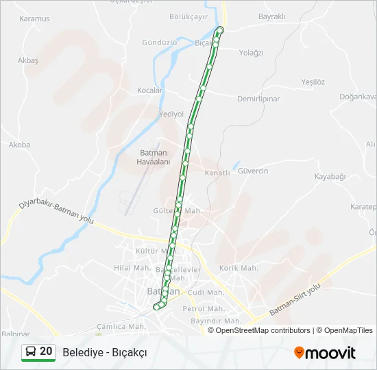 20 Bus Line Map