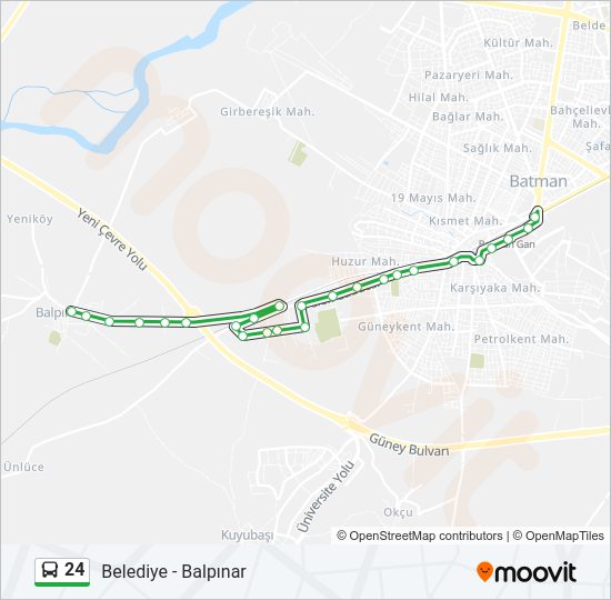 24 Bus Line Map