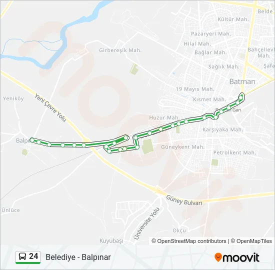 24 Bus Line Map