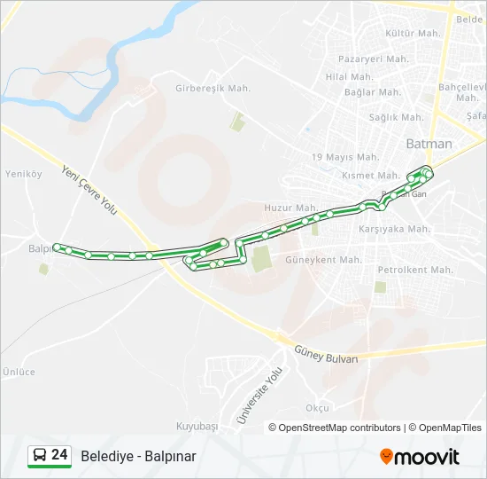 24 Bus Line Map