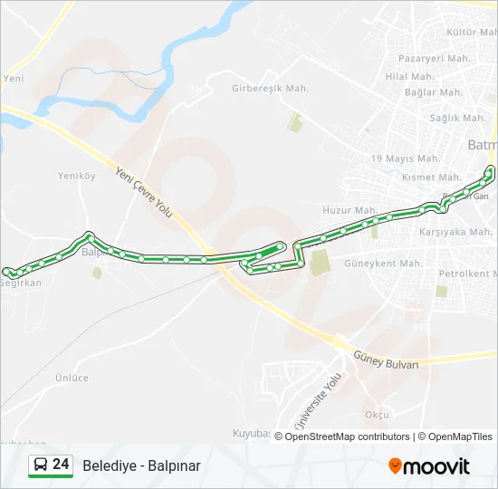 24 Bus Line Map