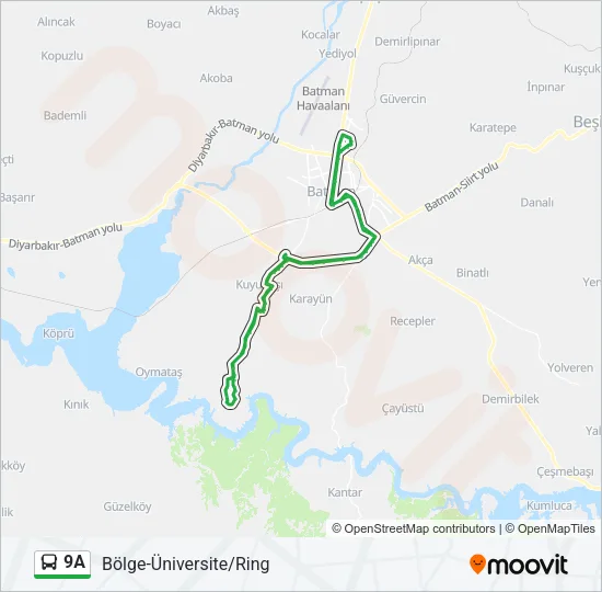 9A Bus Line Map