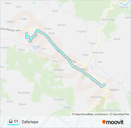 11 Bus Line Map