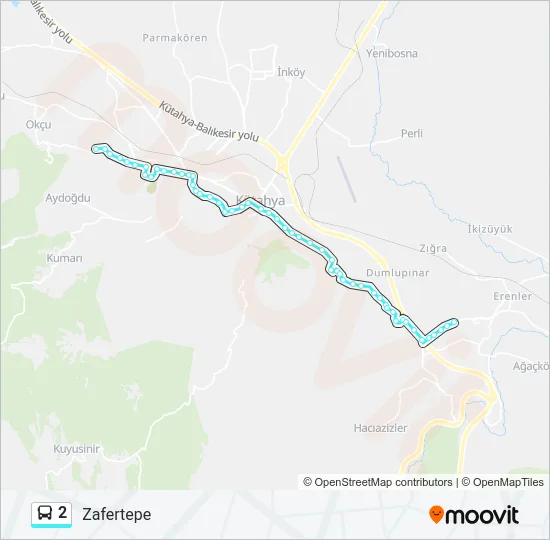 2 Bus Line Map
