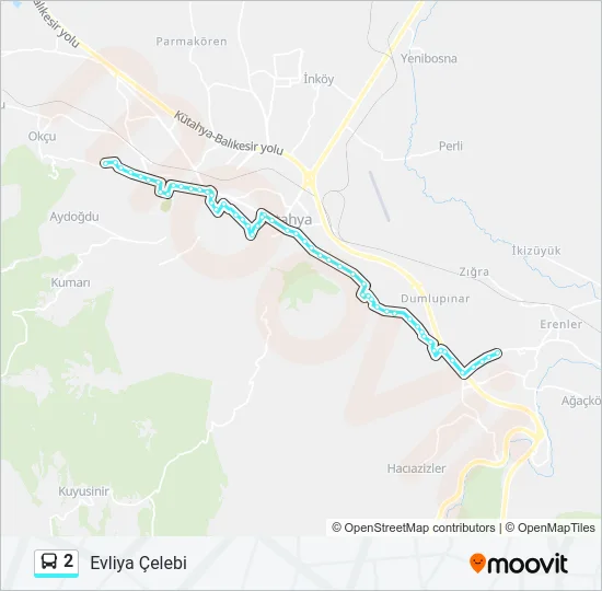 2 Bus Line Map