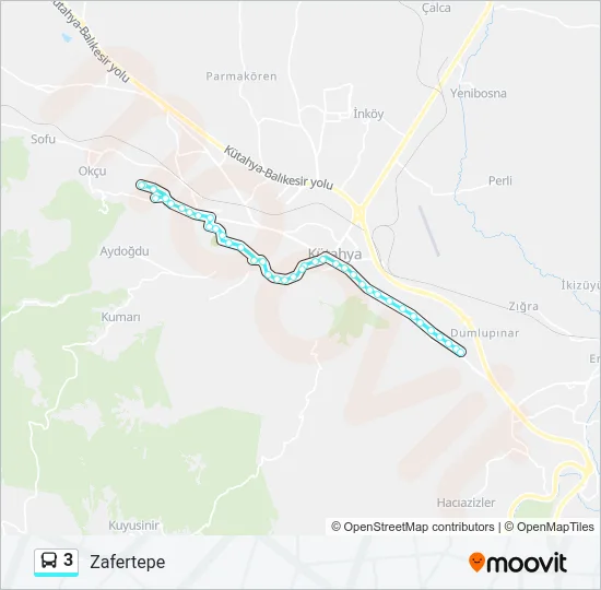 3 Bus Line Map