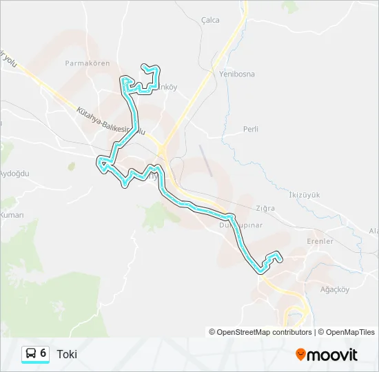 6 Bus Line Map