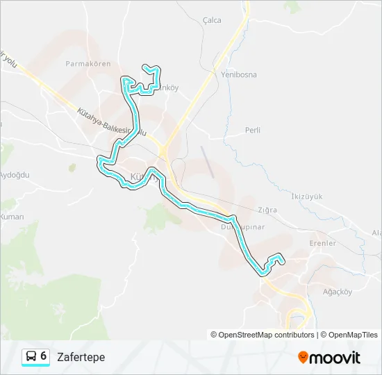 6 Bus Line Map