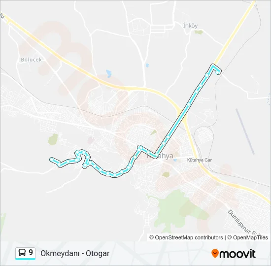 9 Bus Line Map