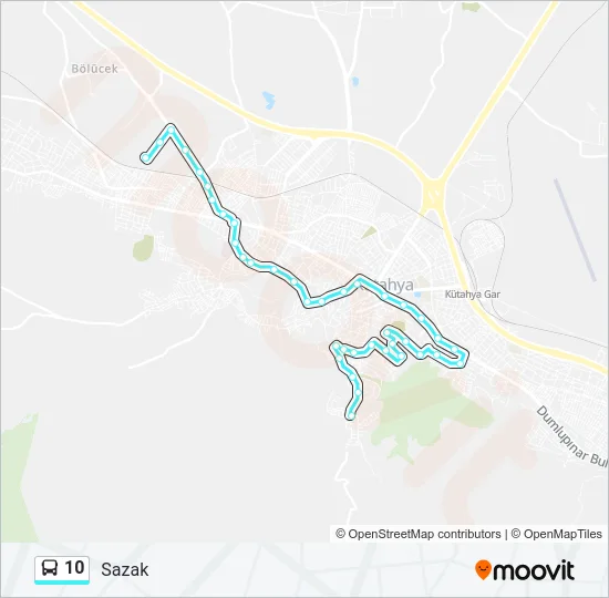 10 Bus Line Map