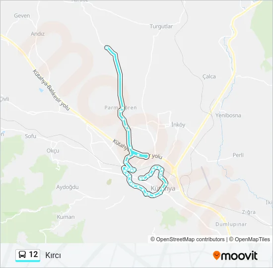 12 Bus Line Map