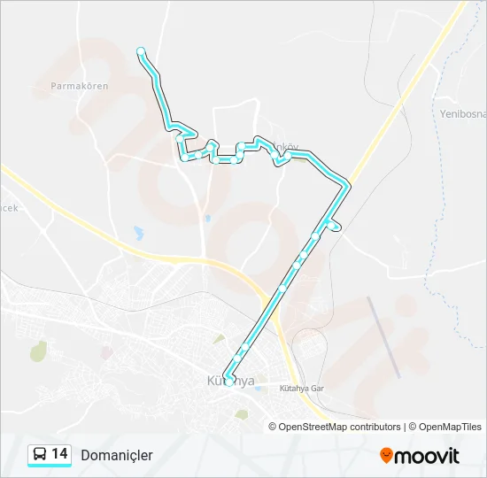 14 Bus Line Map