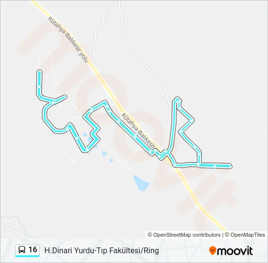 16 Bus Line Map