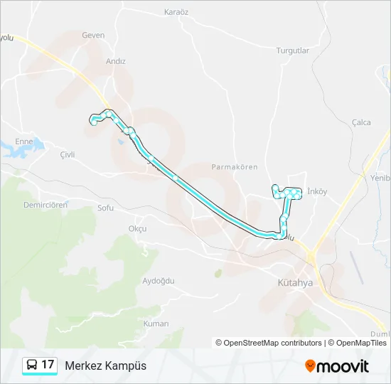 17 Bus Line Map