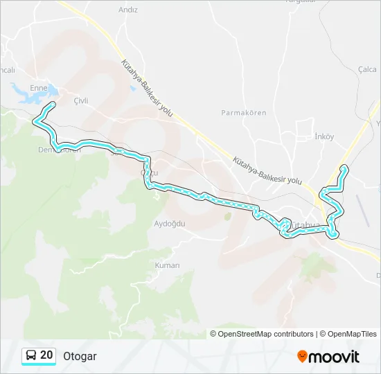 20 Bus Line Map