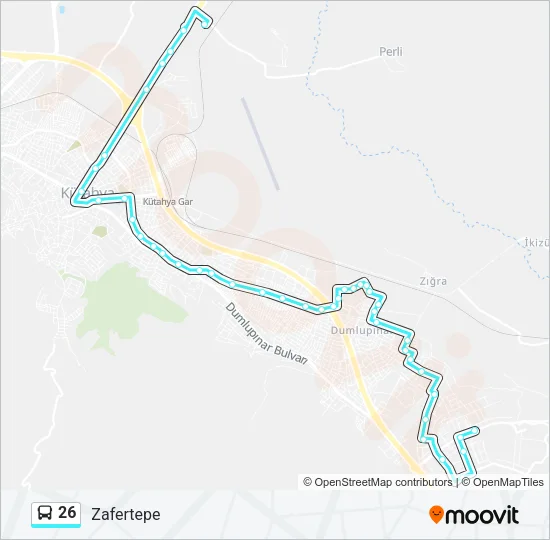 26 Bus Line Map