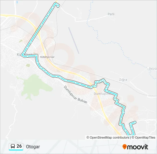 26 Bus Line Map