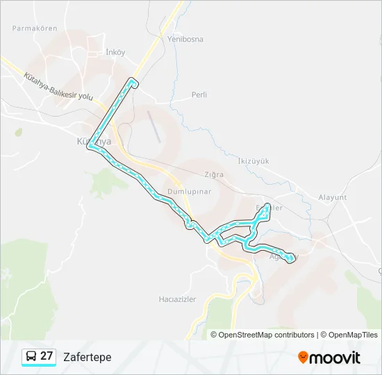 27 Bus Line Map