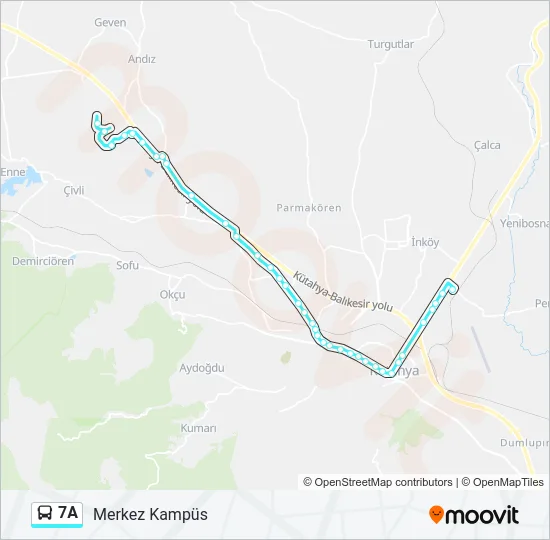 7A Bus Line Map