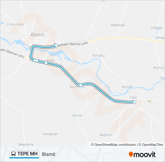 TEPE MH bus Line Map