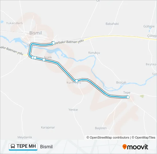 TEPE MH Bus Line Map