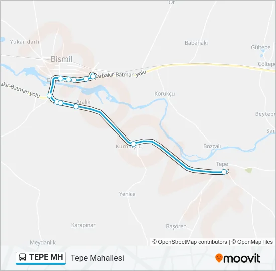 TEPE MH Bus Line Map