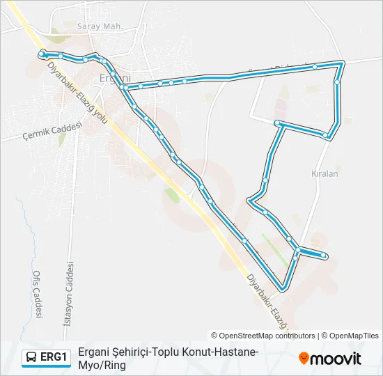 ERG1 Bus Line Map