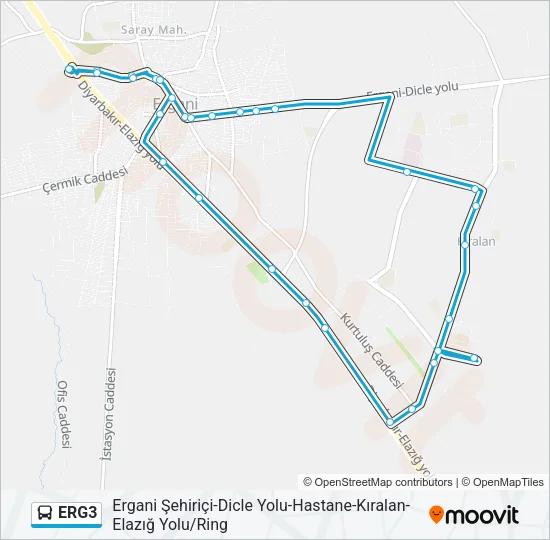 ERG3 Bus Line Map