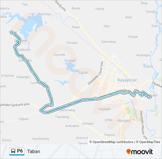 P6 Bus Line Map