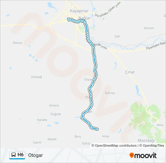 H6 Bus Line Map