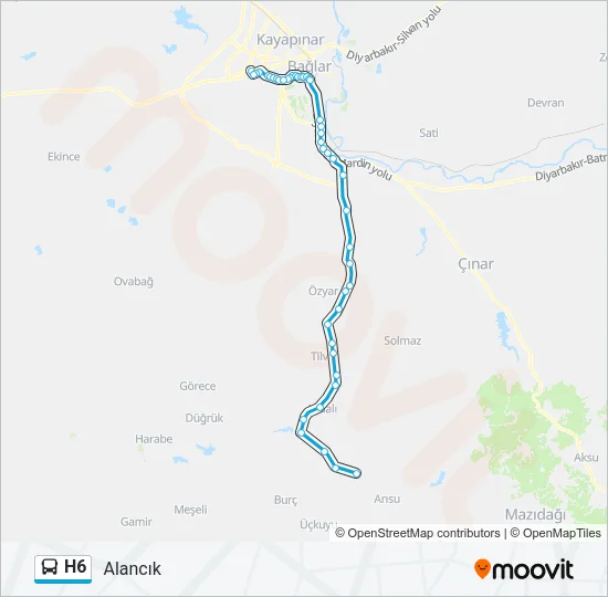 H6 Bus Line Map