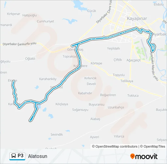 P3 Bus Line Map