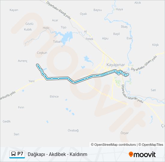 P7 Bus Line Map