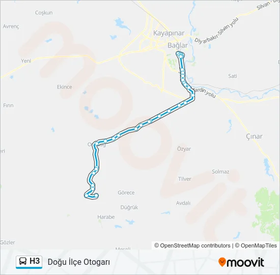 H3 Bus Line Map