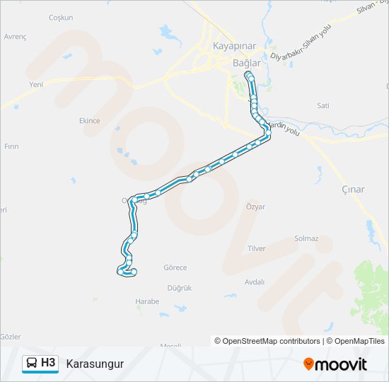 H3 Bus Line Map