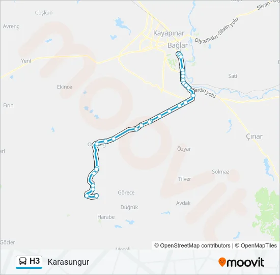 H3 Bus Line Map