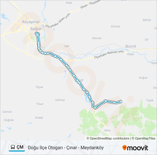 ÇM Bus Line Map