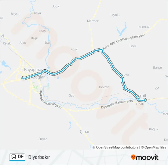 DE Bus Line Map