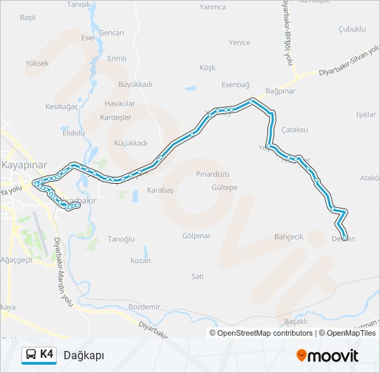 K4 bus Line Map