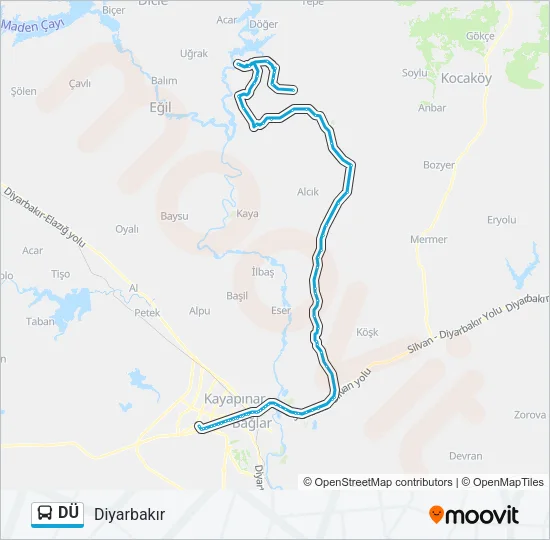 DÜ Bus Line Map