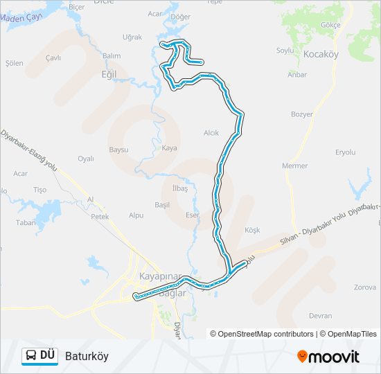 DÜ Bus Line Map