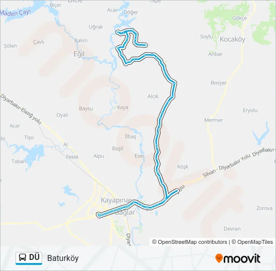 DÜ Bus Line Map