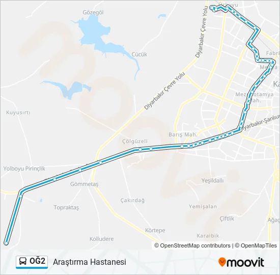 OĞ2 Bus Line Map