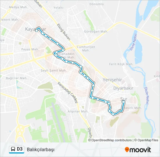 D3 Bus Line Map
