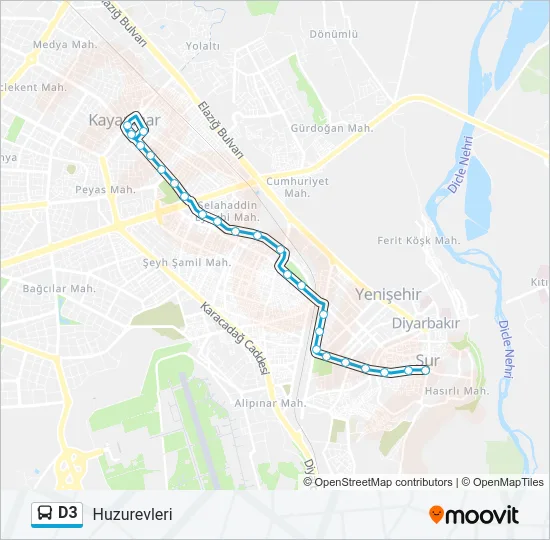 D3 Bus Line Map