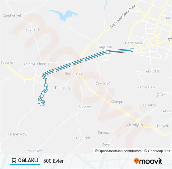 OĞLAKLI Bus Line Map