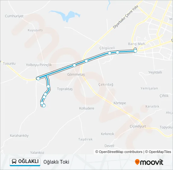 OĞLAKLI Bus Line Map