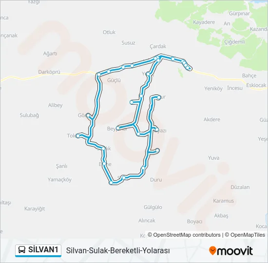 SİLVAN1 Bus Line Map