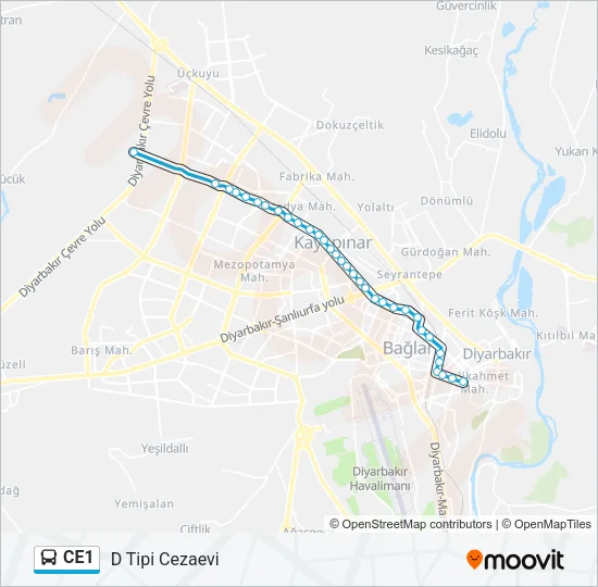 CE1 Bus Line Map
